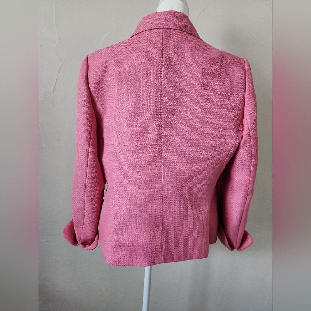 Jones Studio Pink Blazer with Black Buttons - Picture 5 of 7